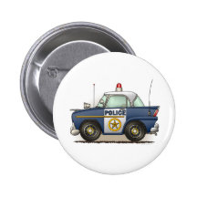 Police Car Police Crusier Cop Car Button Pin