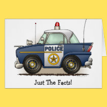 Police Car Police Crusier Cop Car Note Card cards