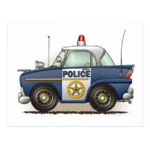 Police Car Police Crusier Cop Car Post Card