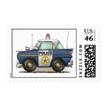 Police Car Police Crusier Cop Car Postage Stamp