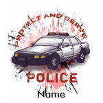 Custom Name Police Car by ArtMuvz Illustration