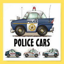Police Cars Law Enforcement Vehicles Poster posters