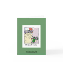 Police Cartoon Fly Swat Team On A Note Card cards