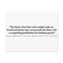 Police Dept of Chicago v Mosley 408 US 92 96 1972 Post Card