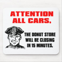 Police Donut Alert mousepads
