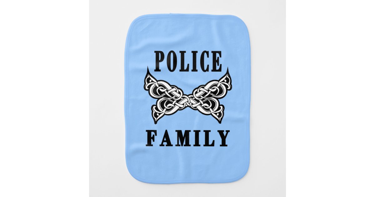 Police Family Tattoo Baby Burp Cloth | Zazzle