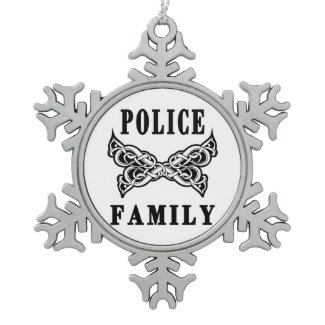 Police and Family Holiday Ornaments