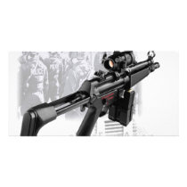 Police Gun Photo Card Template