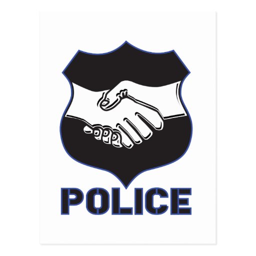 Police Hand Shake Post Card