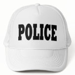Police Hat - black text
