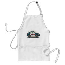 Police Interceptor Car Cop Car Apron