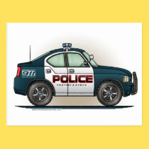 Police Interceptor Car Cop Car Postcard postcards