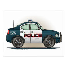 Police Interceptor Car Cop Car Postcard