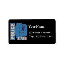 Police K9 Unit Dog Personalized Address Labels