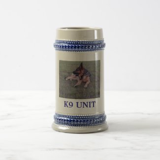 Police K9 Unit Gray/Blue 18 oz Stein Coffee Mugs