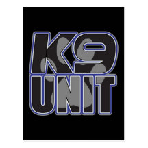Police K9 Unit Paw Print Post Cards