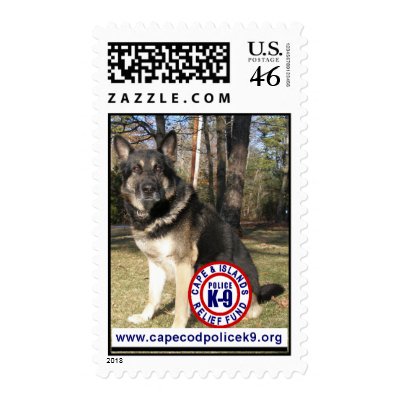 Police K-9 Relief Fund Postage Stamp by john744