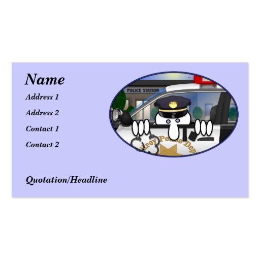 Police Kilroy Business Card (front side)