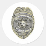 police law enforcement badge round sticker