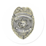 police law enforcement badge round sticker