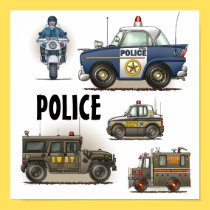 Police Law Enforcement Vehicles Poster 2 posters
