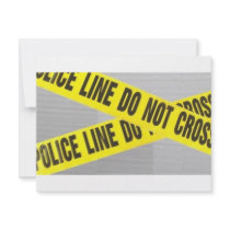 police line do not cross personalized invite