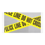 police line do not cross photo card template