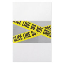 police line do not cross stationery design