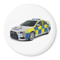 police mitsubishi lancer evo fridge magnets