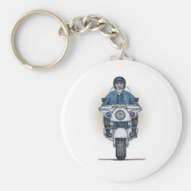 Police Motorcycle Keychain