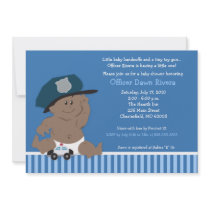 POLICE OFFICER Cop Baby Shower Invitation 5x7