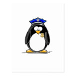 Police Officer Penguin Post Card