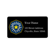 Police Officer Star Personalized Address Labels