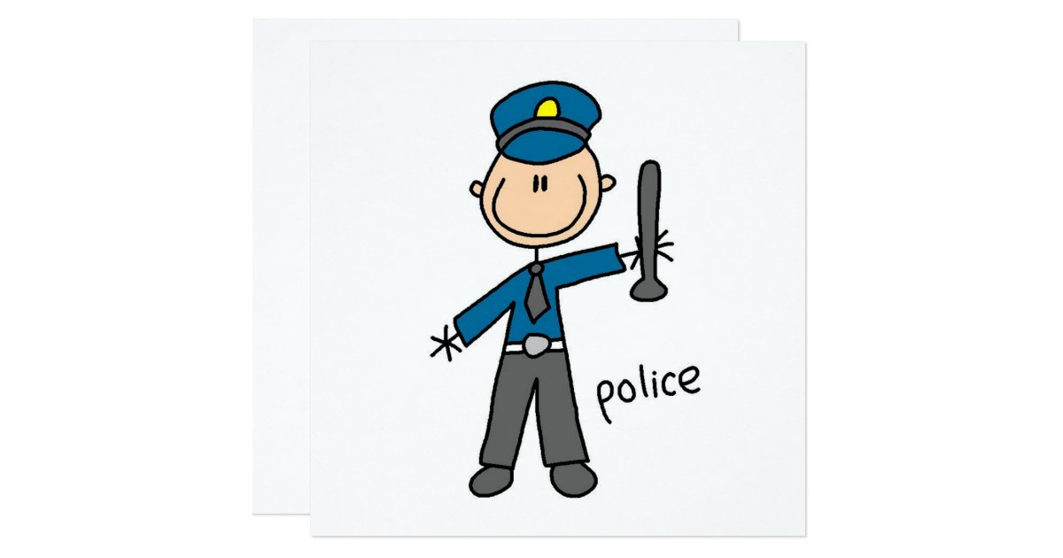 police stick drawing