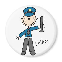 Police Officer Stick Figure Magnet by stick_figures Police Officer Stick Figure Magnet