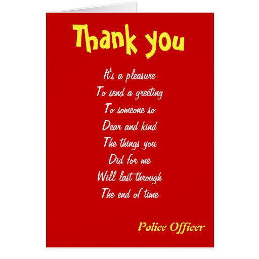 How To Say Thank You To A Police Officer