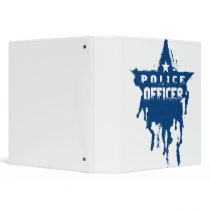 Police Officer Wet Stencil Vinyl Binders