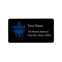 Police Officer Wet Stencil Personalized Address Label
