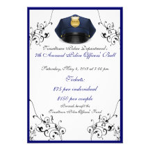 Police Officers' Ball Custom Front/Back RSVP Cards