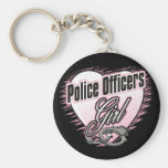 Police Officers Girl Key Chain