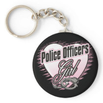 Police Officers Girl Key Chain