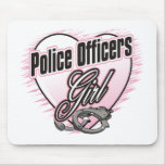 Police Officers Girl Mouse Pad