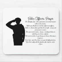 Police Officers Prayer Mouse Pad