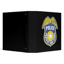 Police Protect and Serve Badge 3 Ring Binders