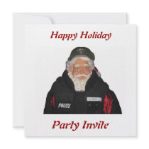 Police Santa Party Invitation