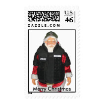 Police Santa Postage postage