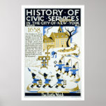 Police Services NYC 1936 WPA Print
