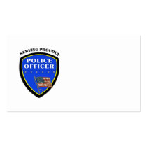 Police Serving Proudly Business Card Template