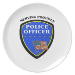 Police Serving Proudly Plates