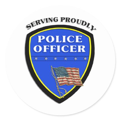 Police Serving Proudly Sticker
